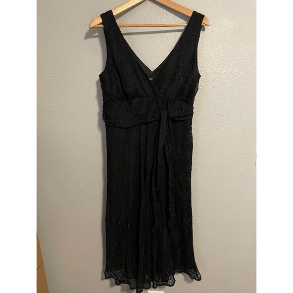 Jonathan Martin Studio Dress Womens Size 10 Black Silk Blend Midi Whimsigoth Y2K - Picture 1 of 7